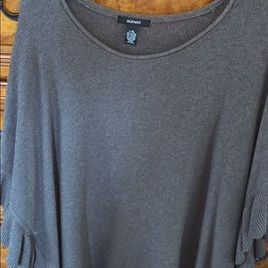 Brown sweater poncho